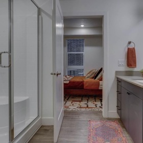 Bathroom options with thoughtful details a bathroom with a glass shower